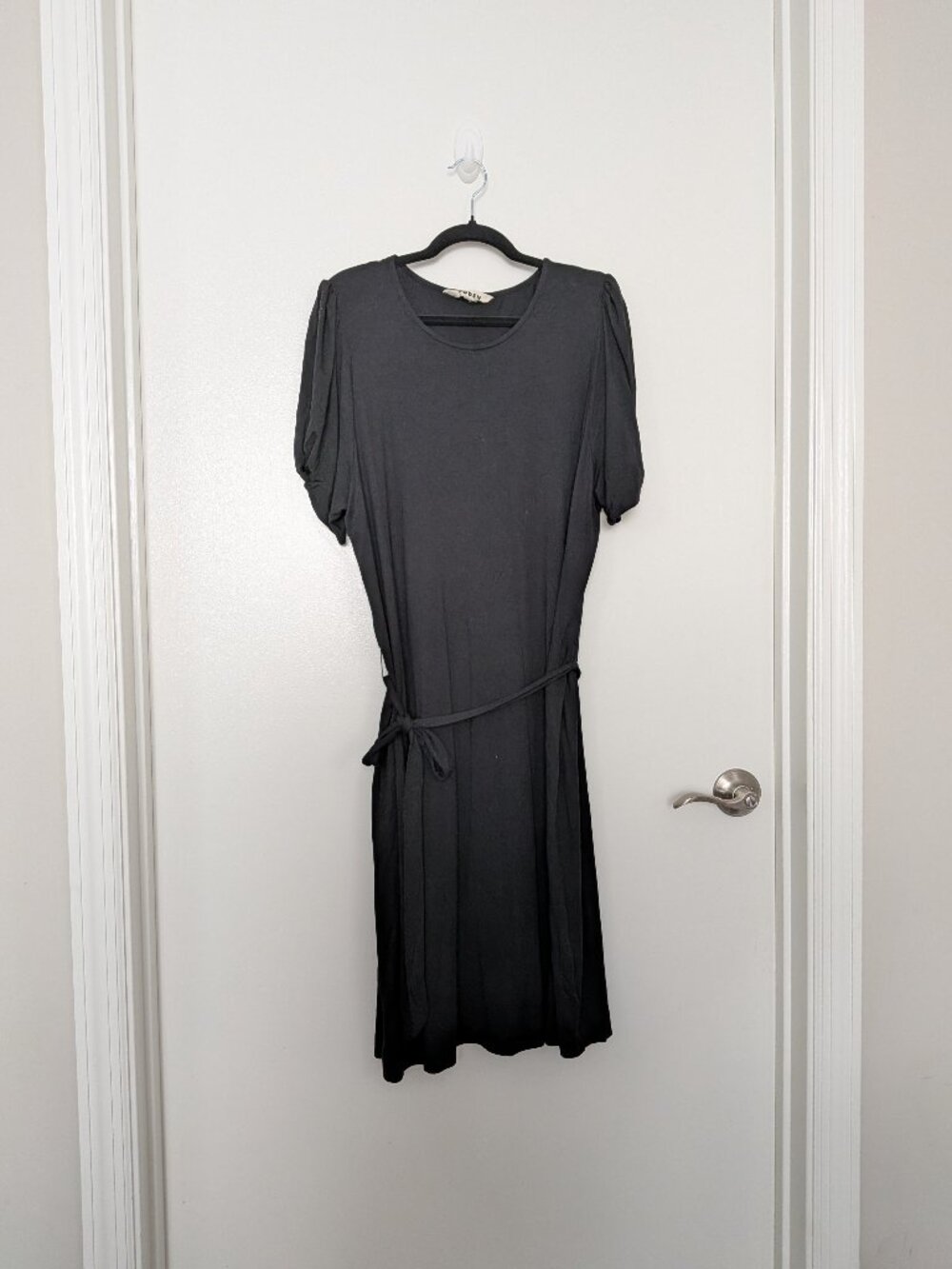 BODEN - Knot Detail Jersey Dress in Black - Sz 14